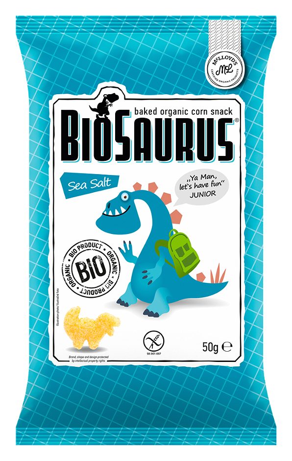 BioSaurus Maissnack Junior Sea Salt 50 G