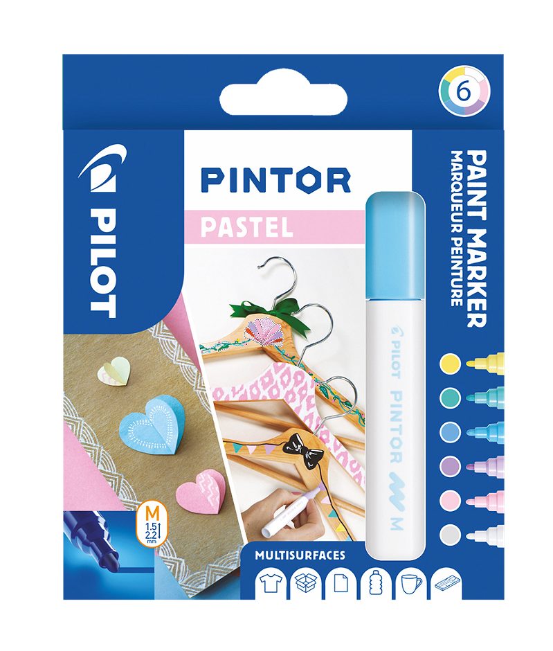 Pilot Pintor Kreativmarker 6 Farben in M