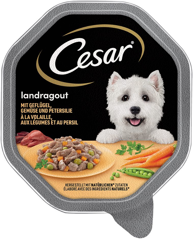 Cesar Landküche Hundenahrung Mini-Filets Geflügel in Sauce 150 G