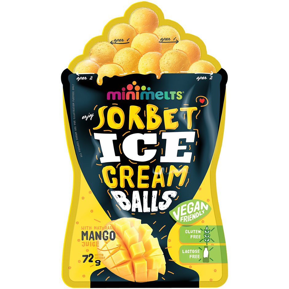 minimelts Ice Cream Balls Mango 72 G