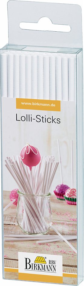Birkmann Lolli Sticks weiss, 48 Stück