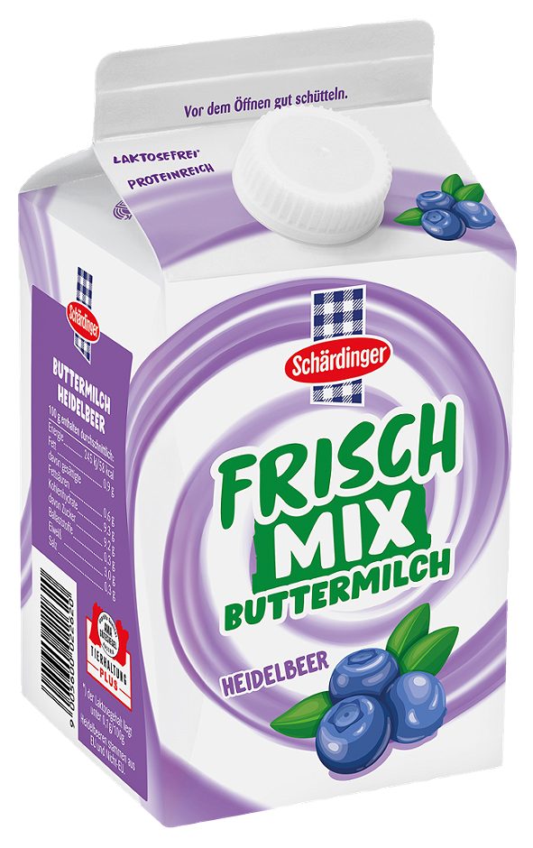 Schärdinger frisch mix Buttermilch Heidelbeere 500 G EINWEG ohne Pfand