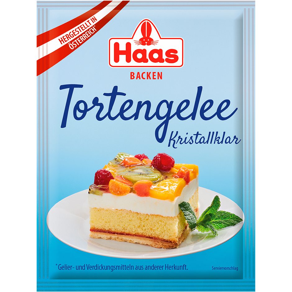 Haas Tortengelee Kristallklar 3x11g