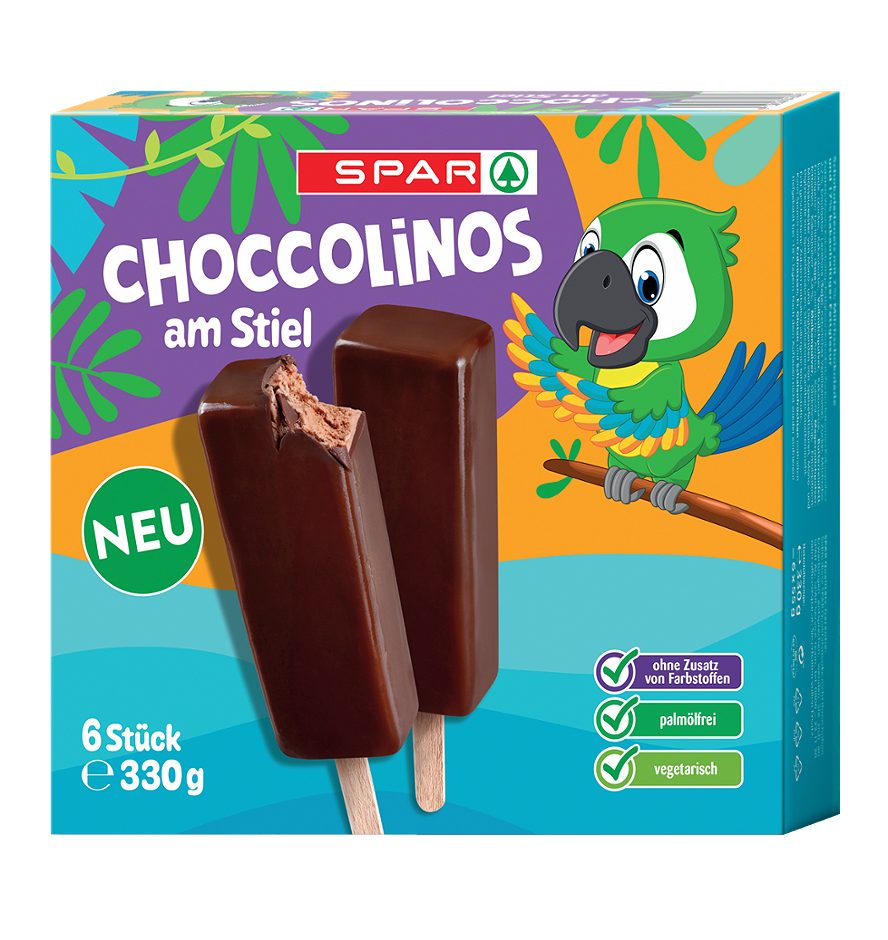 SPAR Choccolinos am Stiel 6 Stück 330 G