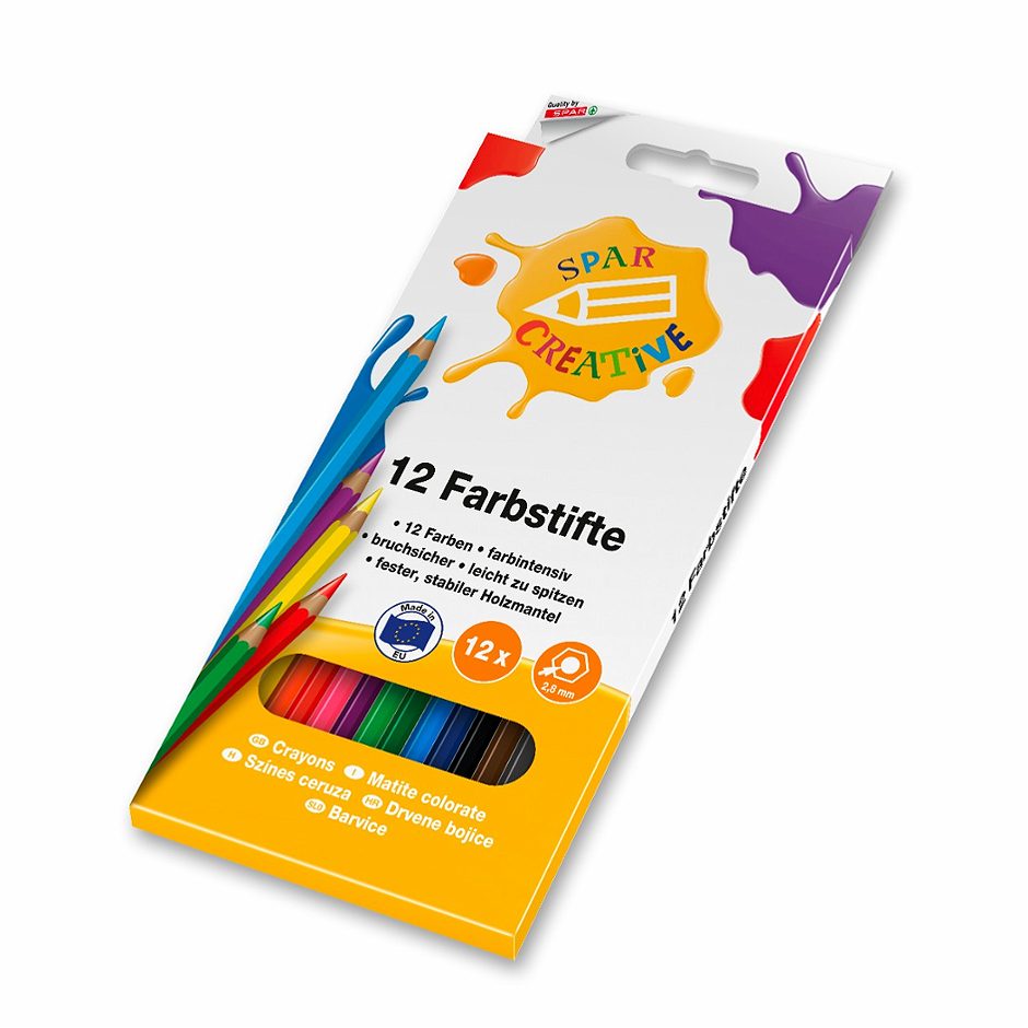 SPAR CREATIVE Farbstifte 12 Farben