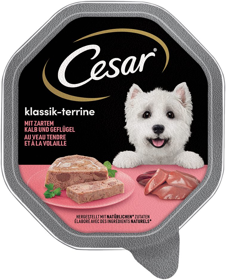 Cesar Klassiker Hundenahrung Kalb & Geflügel 150 G