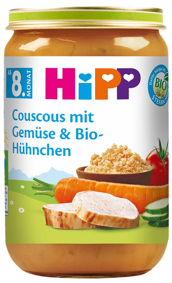 Hipp Bio-Couscous mit Gemüse & Bio-Hühnchen 220 G