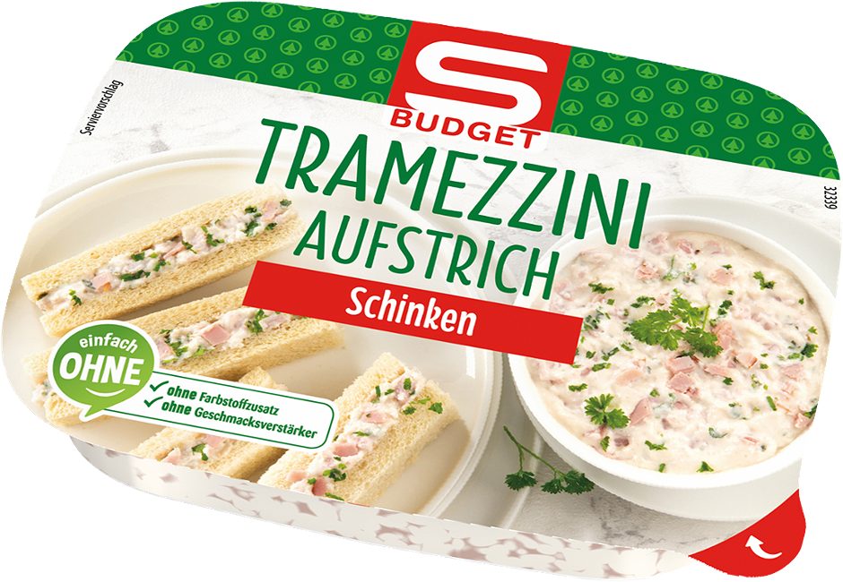 S-BUDGET Tramezzini Aufstrich Schinken 150 G