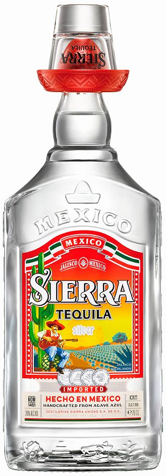 Sierra Blanco Tequila + Shotglas 0,7 L
