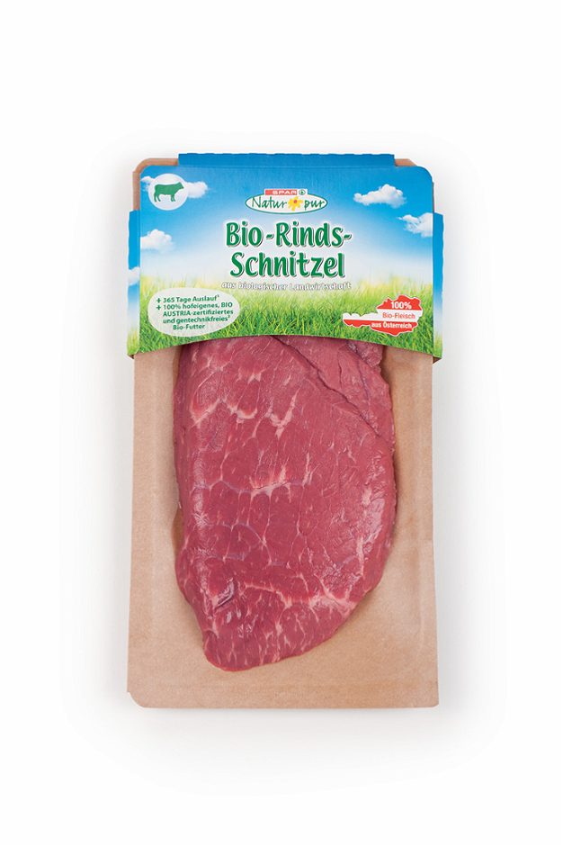 SPAR Natur*pur Bio-Rinds-Schnitzel ca. 300g 1 KG