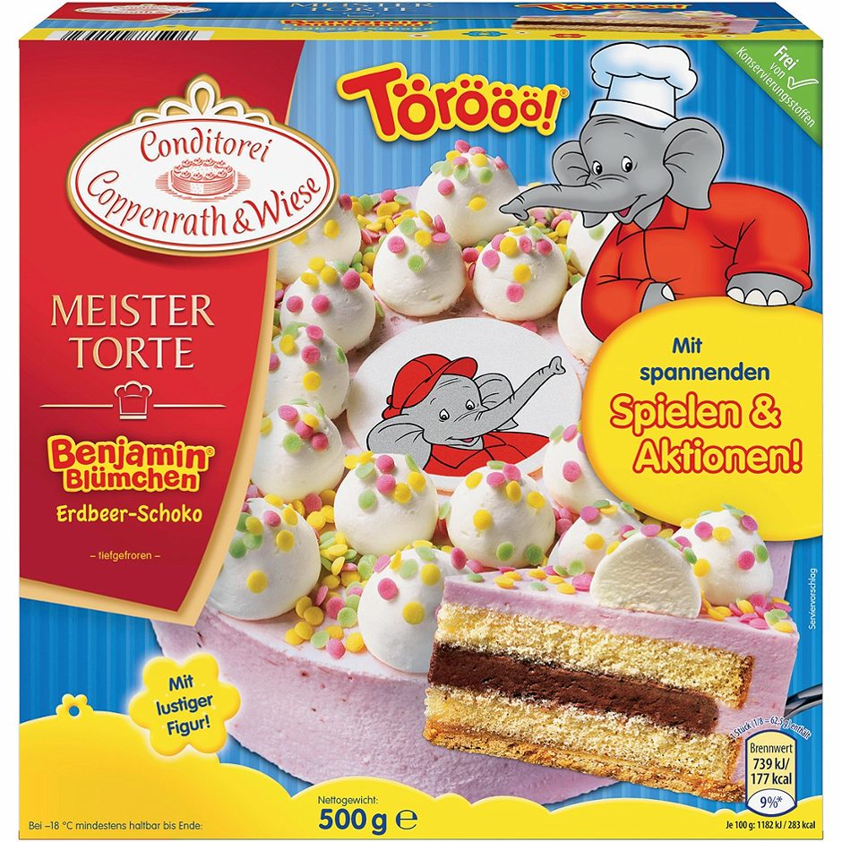 Coppenrath&Wiese Meistertorte Benjamin Blümchen Erdbeer-Schoko 500 G