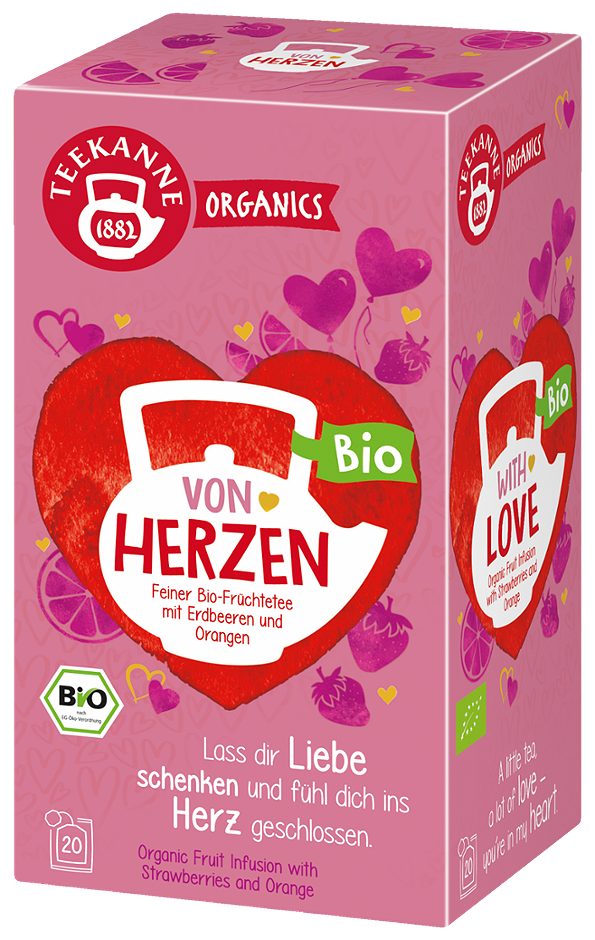 Teekanne Organics Bio Früchtetee Von Herzen 20 Teebeutel 45 G