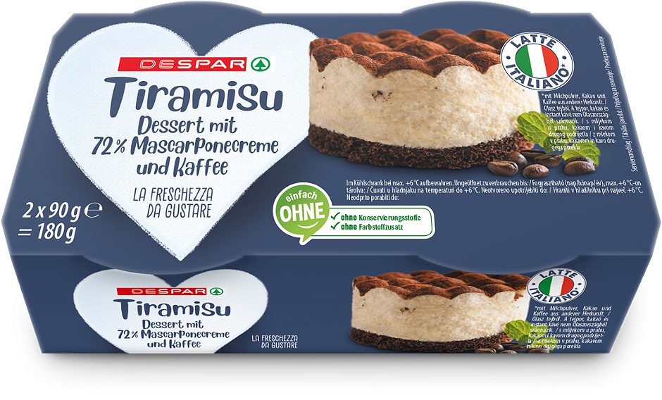 DESPAR Tiramisu 2 x 90g 180 G