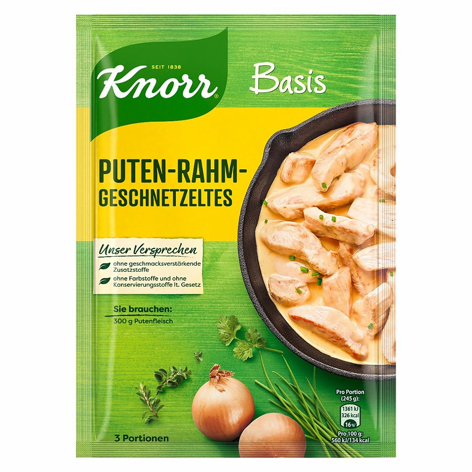 Knorr Basis Puten-Rahmgeschnetzeltes