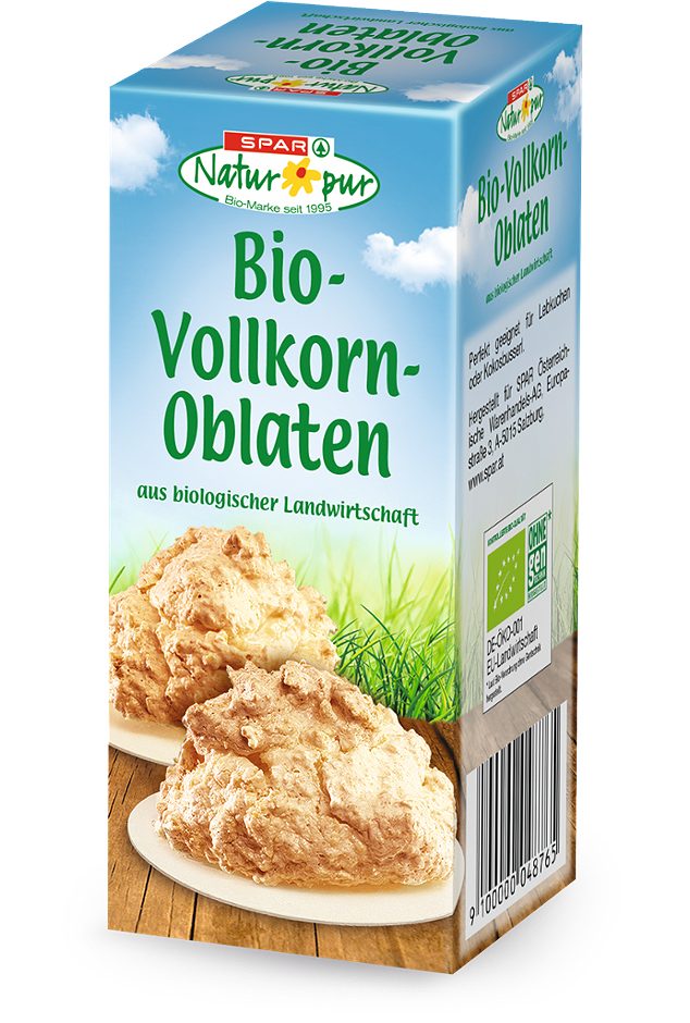 SPAR Natur*pur Bio-Oblaten Vollkorn 75 Stück 29 G