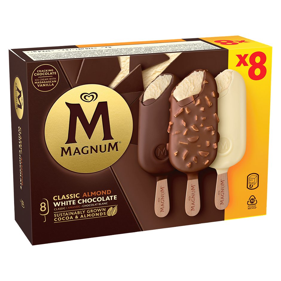 Magnum Classic Almond White Chocolate 8 Stück 0,77 L
