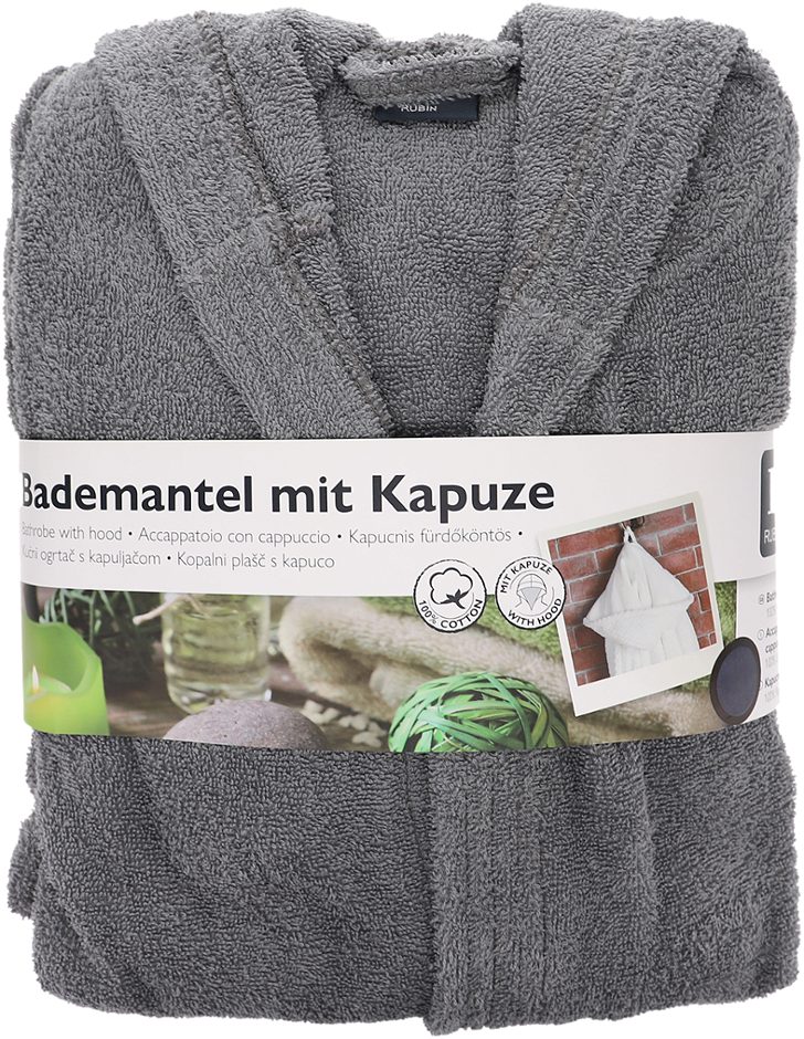 RUBIN Bademantel grau S/M