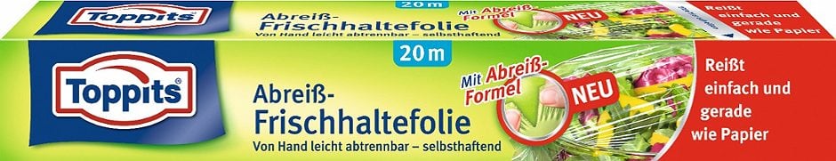 Toppits Abreiß Frischhaltefolie 32,5 cm 20 Meter