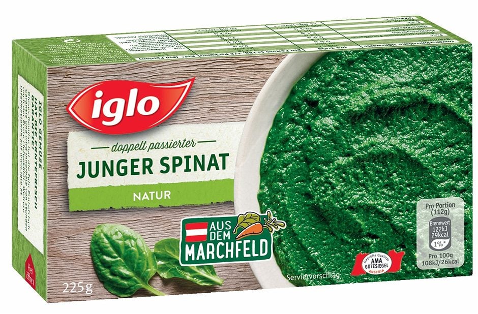 Iglo Junger Spinat doppelt passiert 225 G