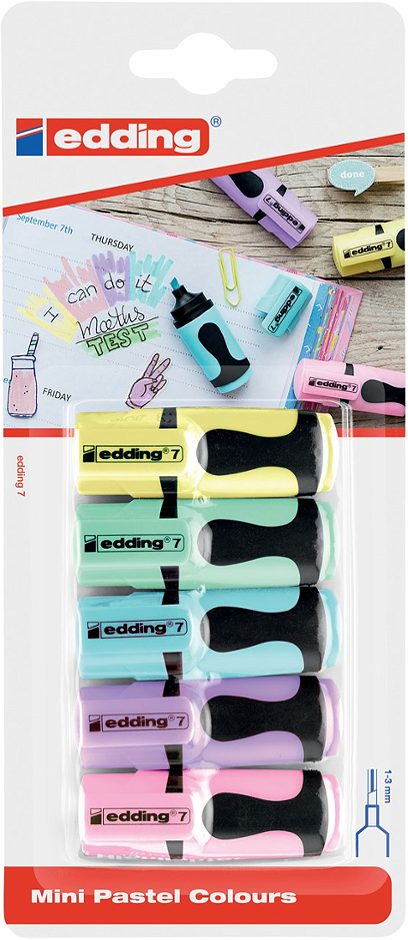 Edding Textmarker Mini pastell 5 Stück