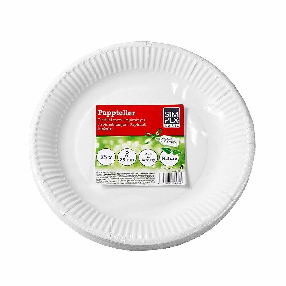 SIMPEX BASIC Celebration Pappteller 23 cm 25 Stück