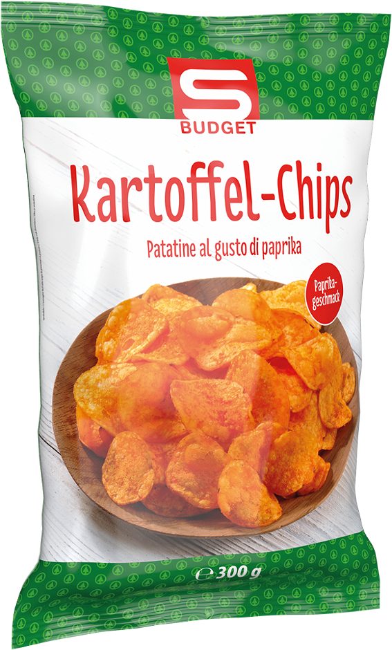S-BUDGET Kartoffelchips Paprikageschmack 300 G