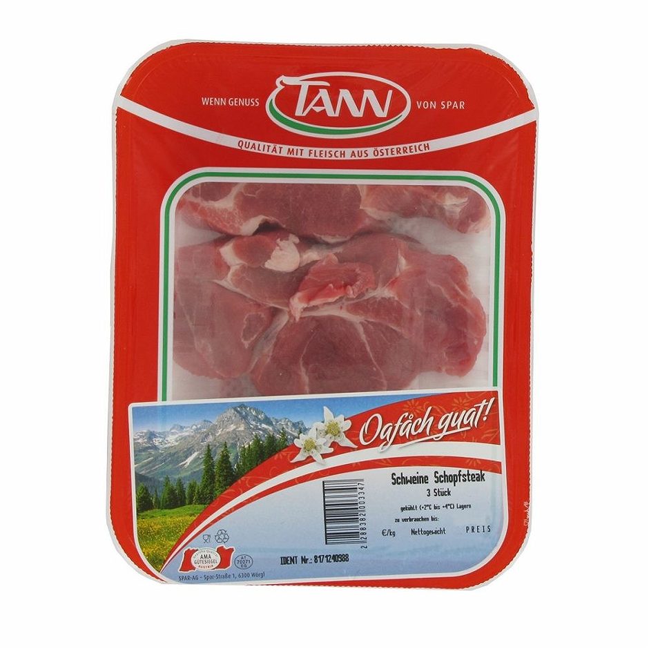 TANN Schweins-Schopfsteak 1 KG