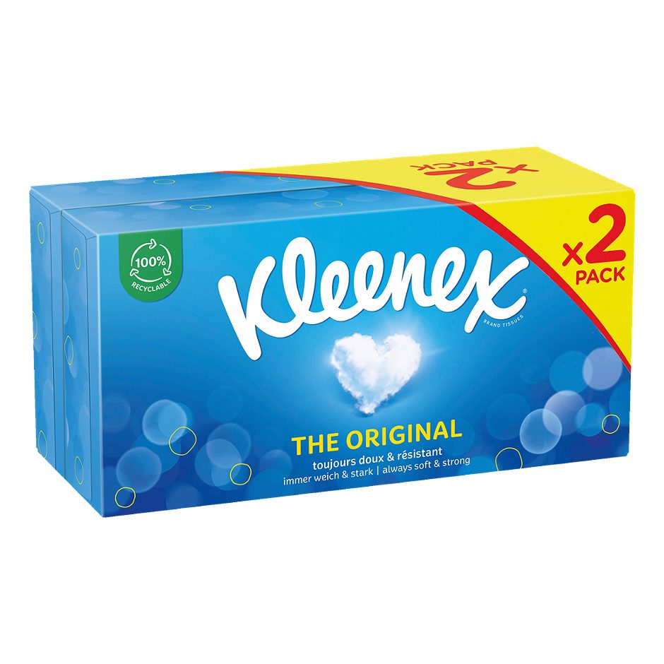Kleenex Taschentücher-Box The Original 2 x 72 Tücher