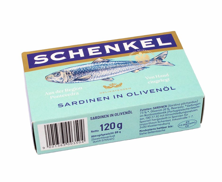Schenkel Sardinen in Olivenöl 120 G