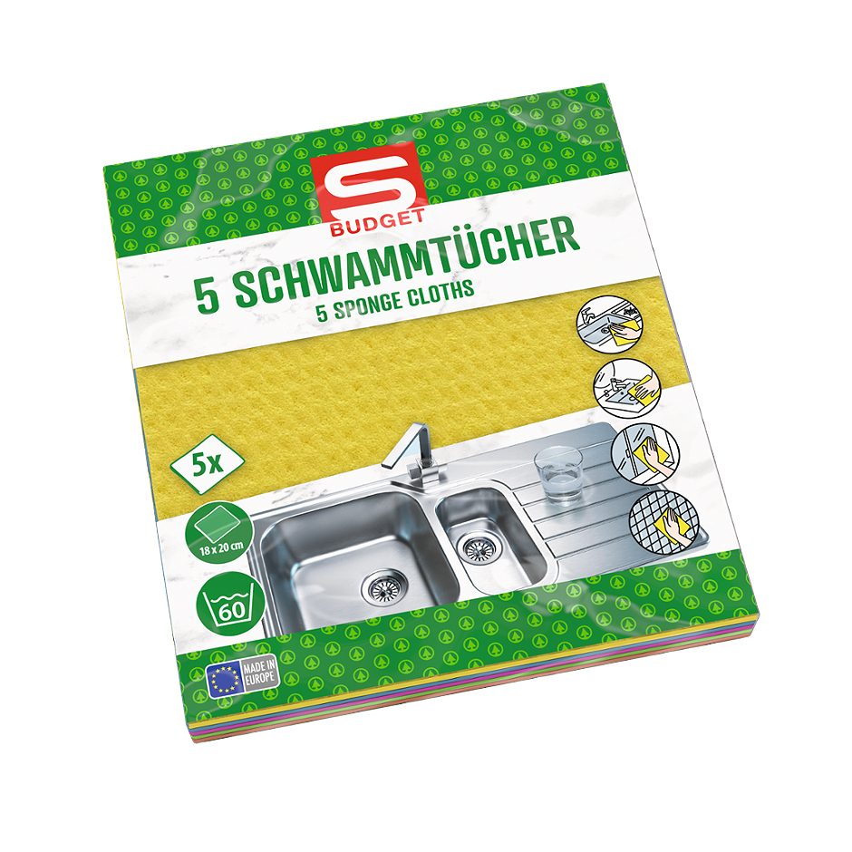 S-BUDGET Schwammtuch 5 Stück