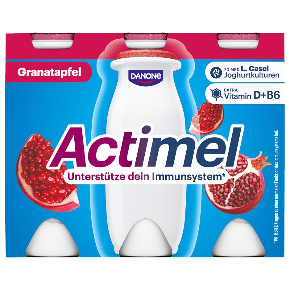 Danone Actimel Actimel Granatapfel 6x100g 600 G EINWEG ohne Pfand