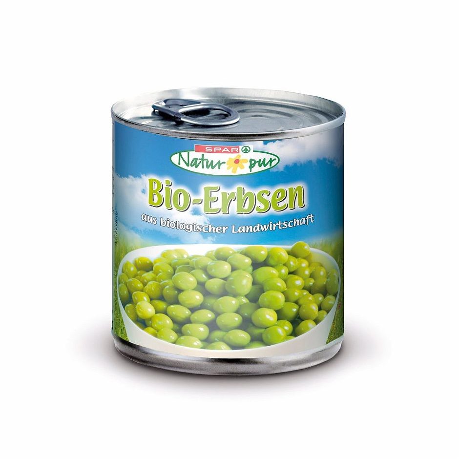 SPAR Natur*pur Bio-Erbsen 340 G