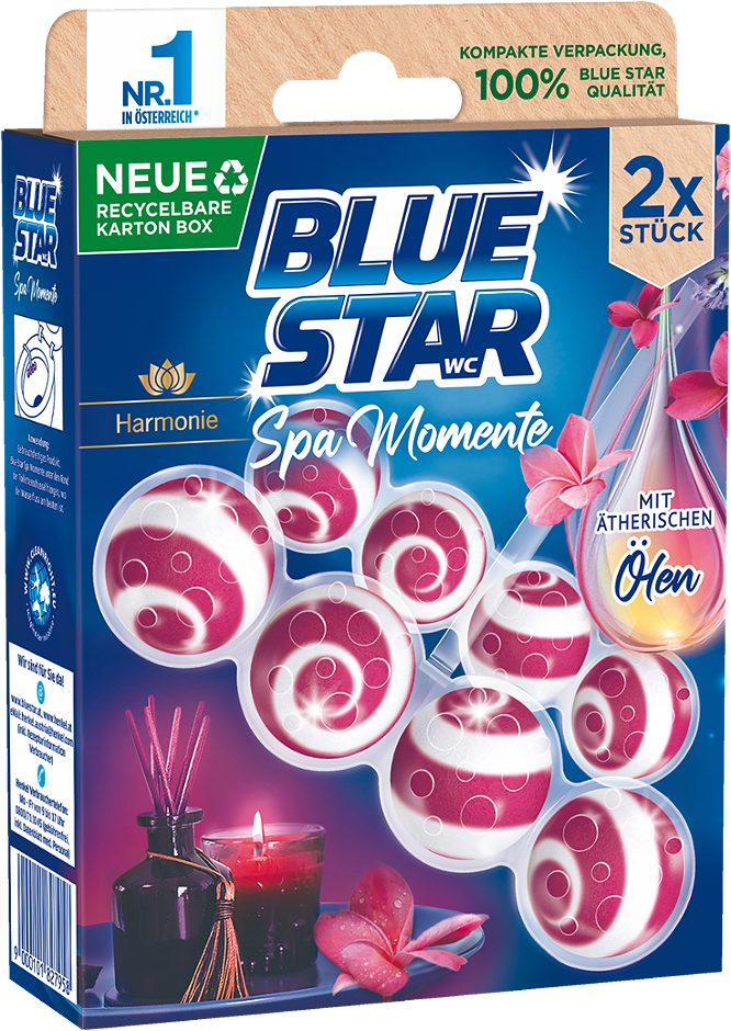 Blue Star Spa Momente WC-Spüler Harmonie 2 x 50g