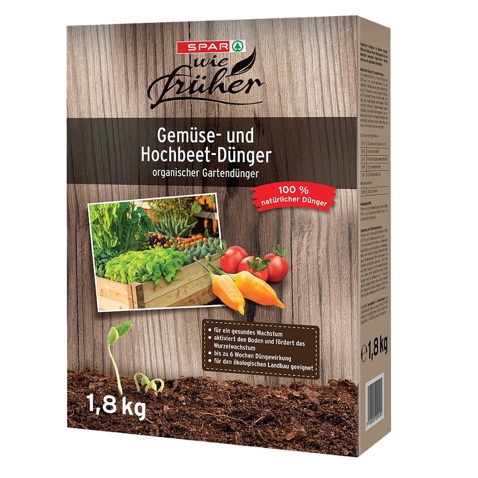 SPAR wie früher Gemüse- und Hochbeetdünger 1,8kg
