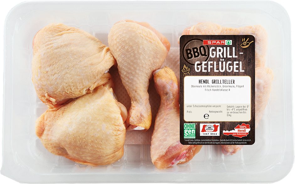 SPAR BBQ Hendl Grillteller natur 600 G