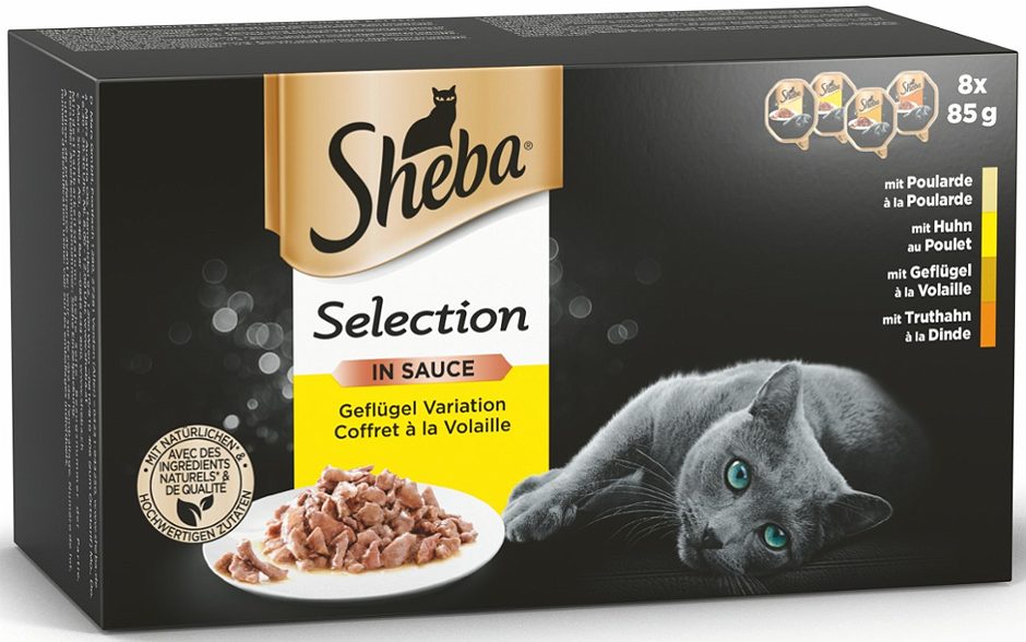 Sheba Selection in Sauce Katzennahrung Geflügel Variation 8x85g 680 G