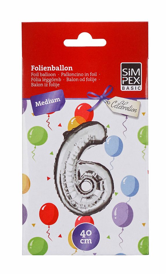 SIMPEX BASIC Celebration Folienballon 6 40 cm