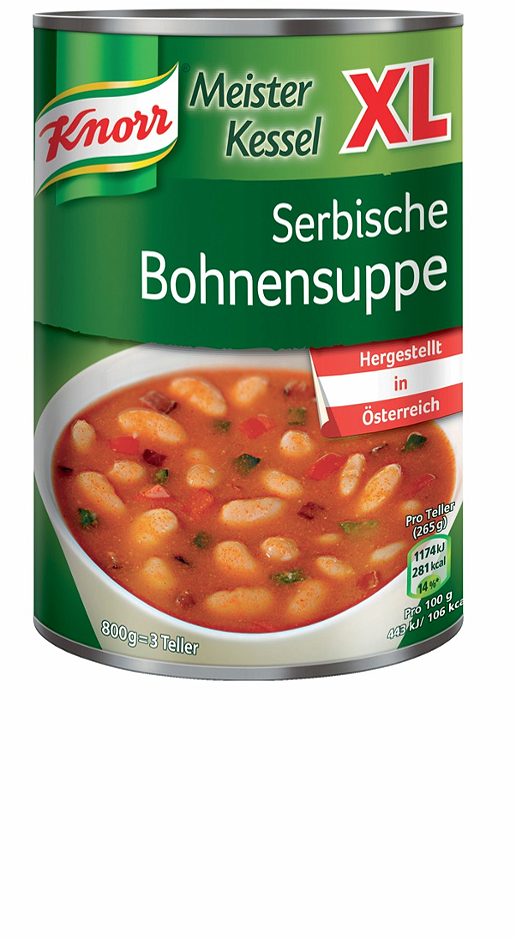 Knorr Meister Kessel XL Serbische Bohnensuppe 800 G