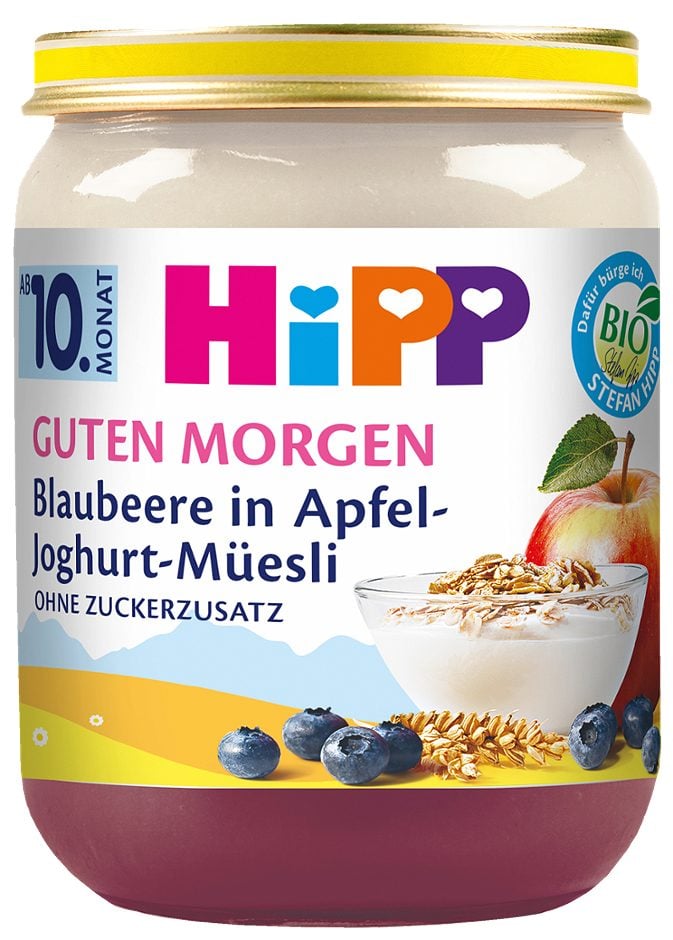 Hipp Guten Morgen Blaubeere in Apfel-Joghurt-Müesli 160 G