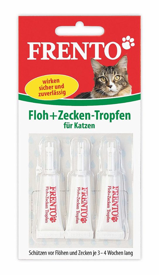 Frento Floh+Zecken-Tropfen für Katzen 3 x 2 ml