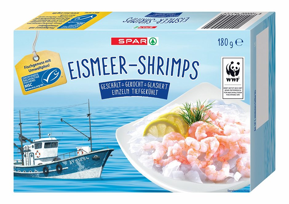 SPAR MSC Eismeer-Shrimps geschält, gekocht, glasiert 180 G
