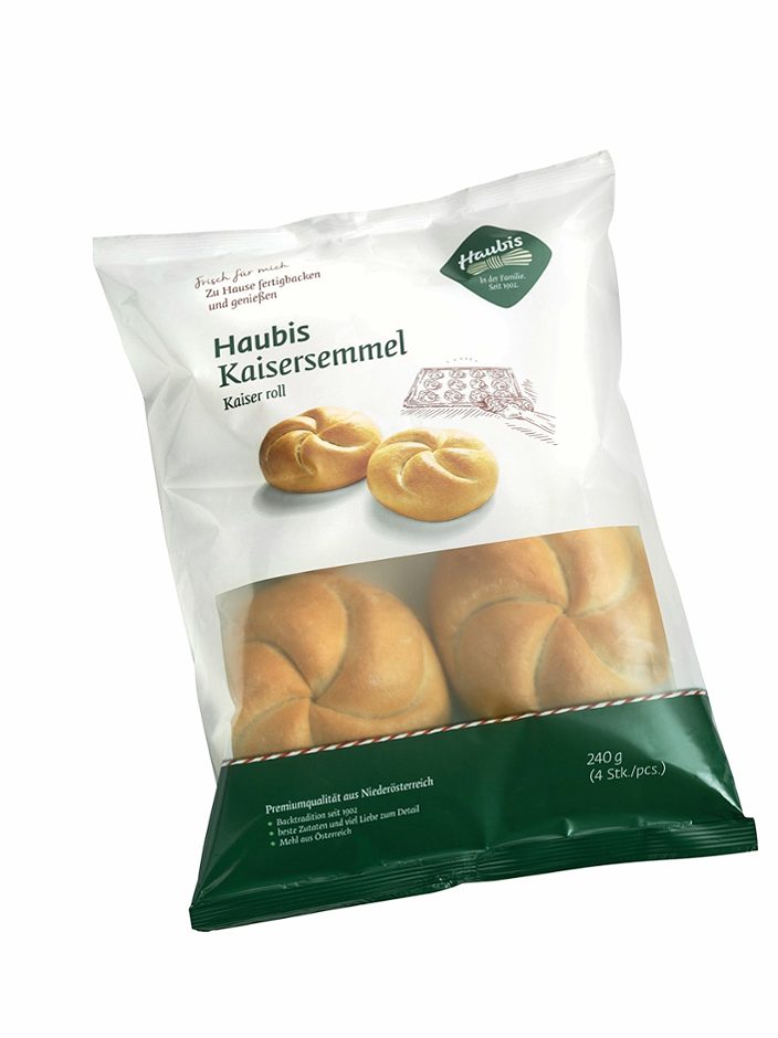 Haubis Kaisersemmel tiefgekühlt 4 Stück 240 G