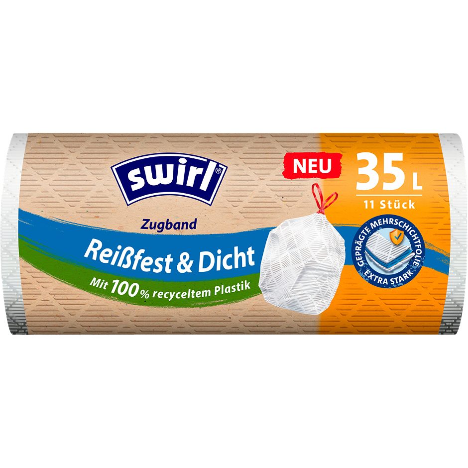 Swirl Müllbeutel mit Zugband 35 Liter 11 Stück