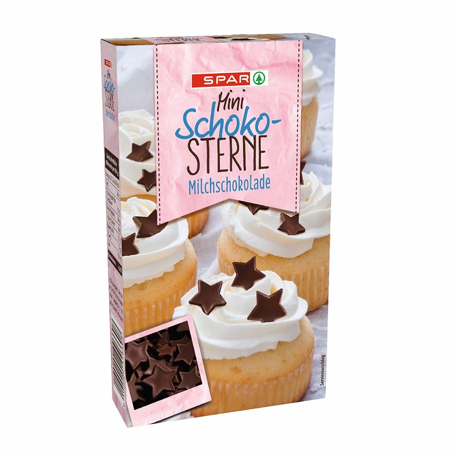 SPAR Mini Schoko-Sterne Milchschokolade 80 G