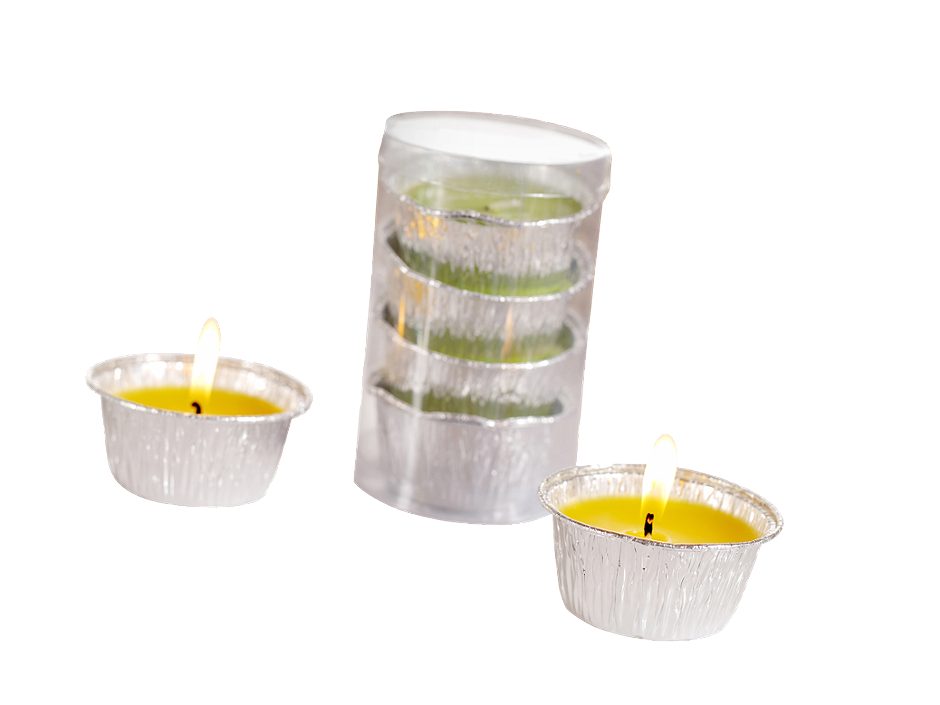flower POWER 4er Kerzen Citronella 8 x 13cm