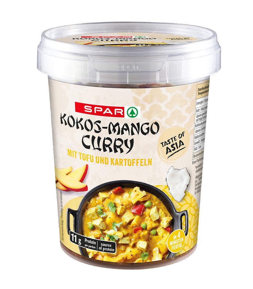 SPAR ASIA Kokos-Mango Curry mit Tofu und Kartoffeln 375 G