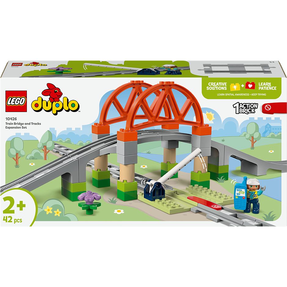 LEGO Duplo Eisenbahnbrücke und Schienen Erweiterungsset 10426