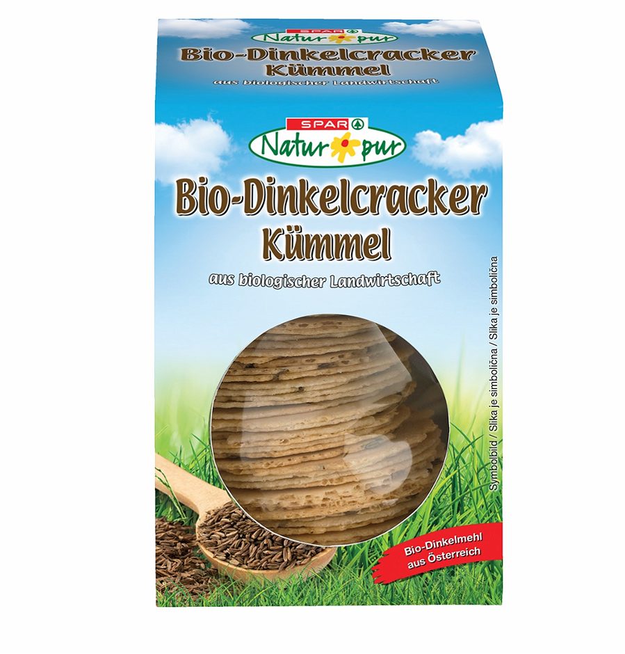 SPAR Natur*pur Bio-Dinkelcracker Kümmel 100 G