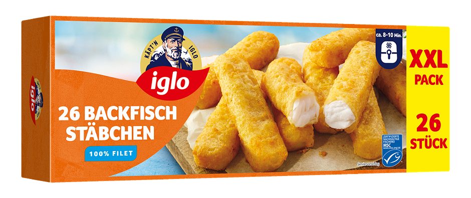Iglo Käpt'n Iglo MSC Backfischstäbchen 26 Stück 728 G
