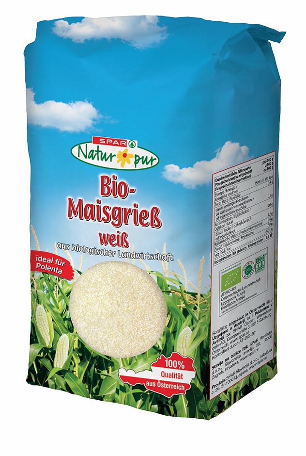 SPAR Natur*pur Bio-Maisgrieß weiß 500G 500 G